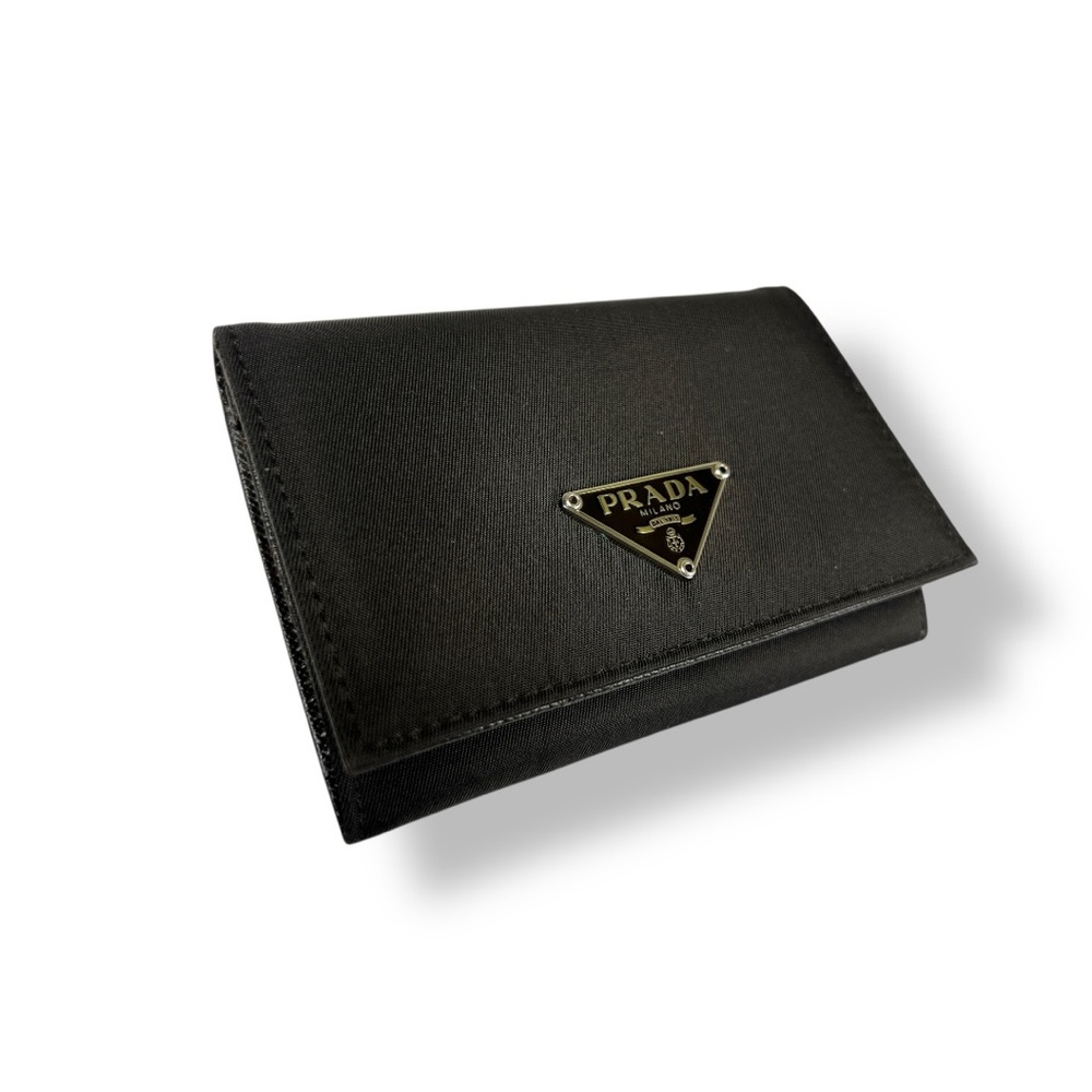 Prada Nylon Card Holder, Wallet, Chocolate Brown - Picture 8 of 10